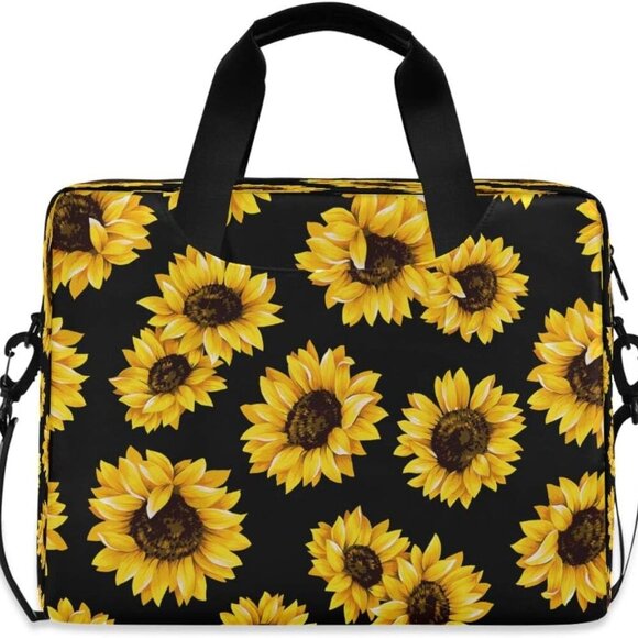 Vintage Sunflower Laptop Bag Floral Flower Laptops Sleeve Briefcase Notebook Car